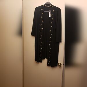 Black cardigan by Belldini. New with tags.Gold accents medium length.